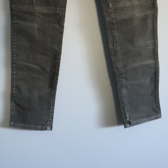 TNA Women's Green Sz M Straight Leg Corduroy Ribbed Stretch Pull On Pants - Picture 9 of 12